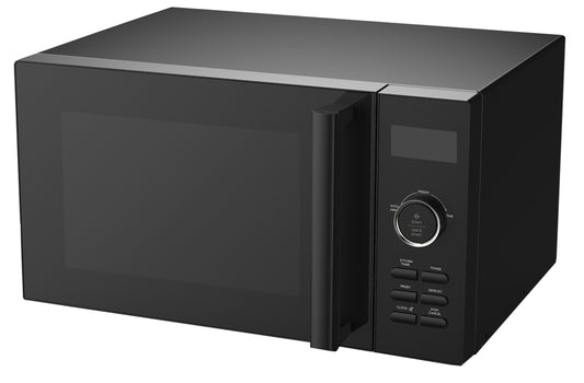 Dawlance DW-330DS 30 liter black solo microwave oven angled view