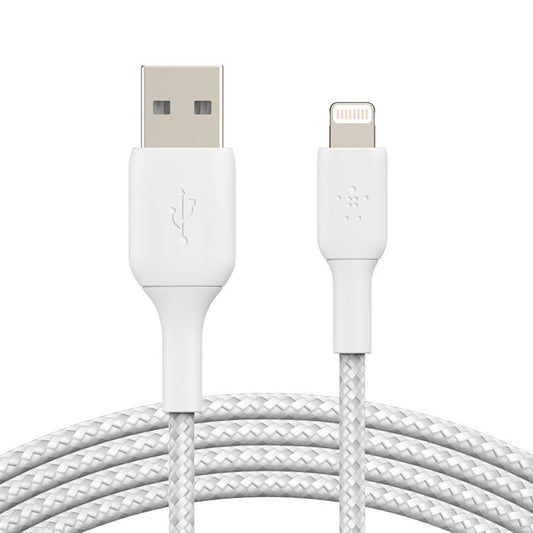 BELKIN BOOST CHARGE Braided Lightning to USB-A Cable Model CAA002BT1MWH