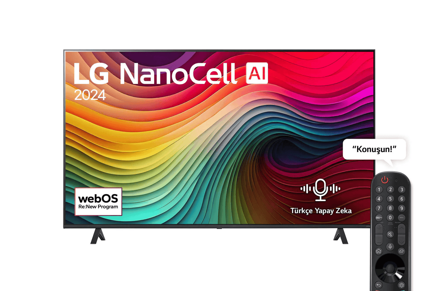 LG 65 Inches UHD 4K Smart TV 65NANO81T6A-M