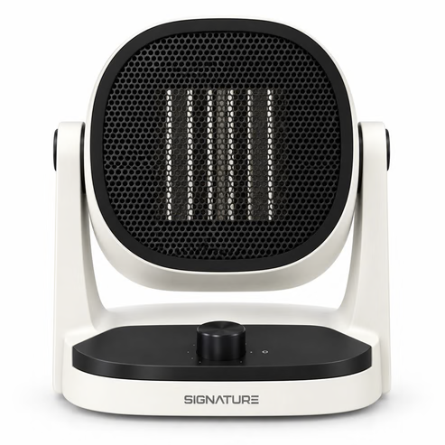Signature HT55 Heater – Black and White with Rotary Dial