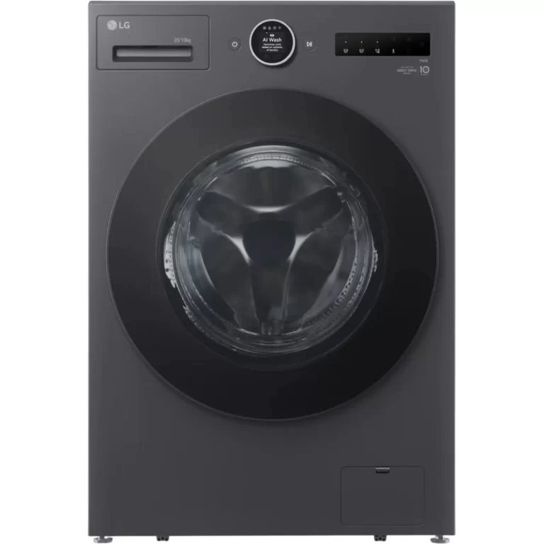 LG graphite front load washer and dryer front view