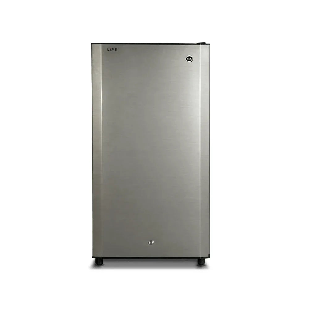 PEL Life Pro single-door refrigerator in metallic grey