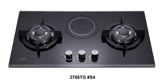 Signature 3-Burner Hybrid Kitchen Hob Model 3766TG #S4