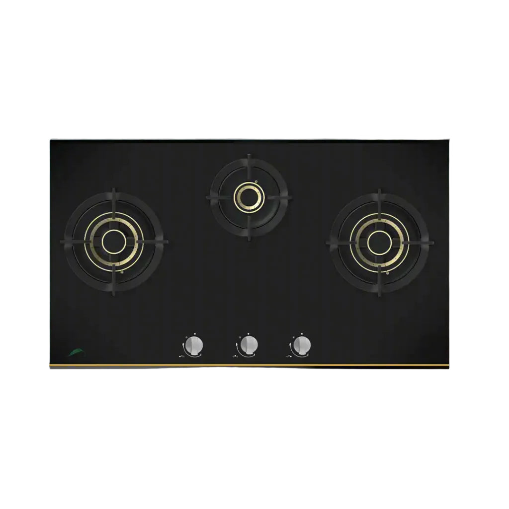 Signature Glass HOB with Brass Burners and Auto Safety Valve 3768BG