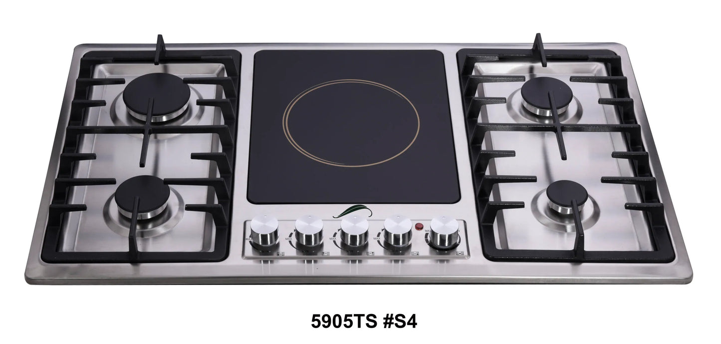 Signature 5-Burner Hybrid Kitchen Hob Model 5905TS-LPG