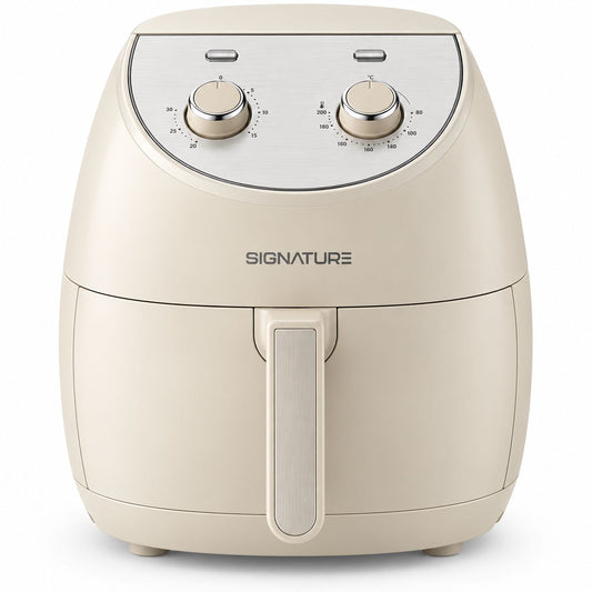 Signature Classic Air Fryer 5.6L model 5600MW in cream with dial controls