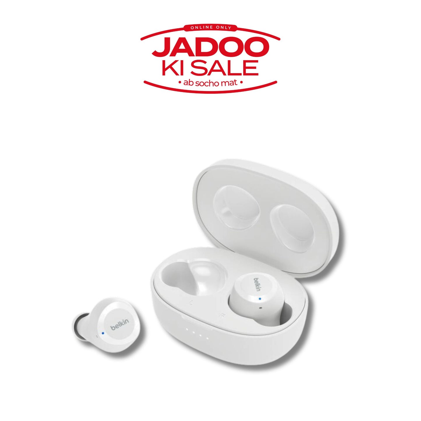 Belkin SoundForm Bolt True Wireless Earbuds Model AUC009BTWH