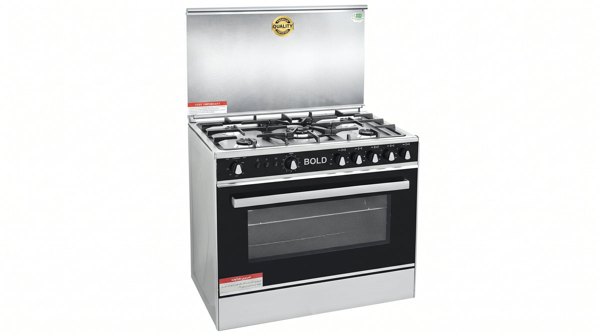 BOLD COOKING RANGE 5 BURNER 90CM Model 905TGT