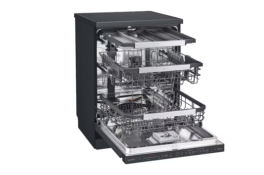 LG DFC335HM 14 place settings QuadWash Steam Dishwasher open front