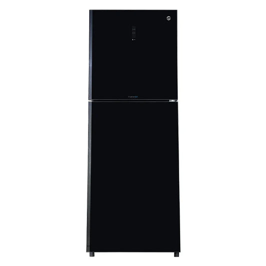 PEL 21960GD Silver Strip Black Glass Door Inverter Refrigerator front view