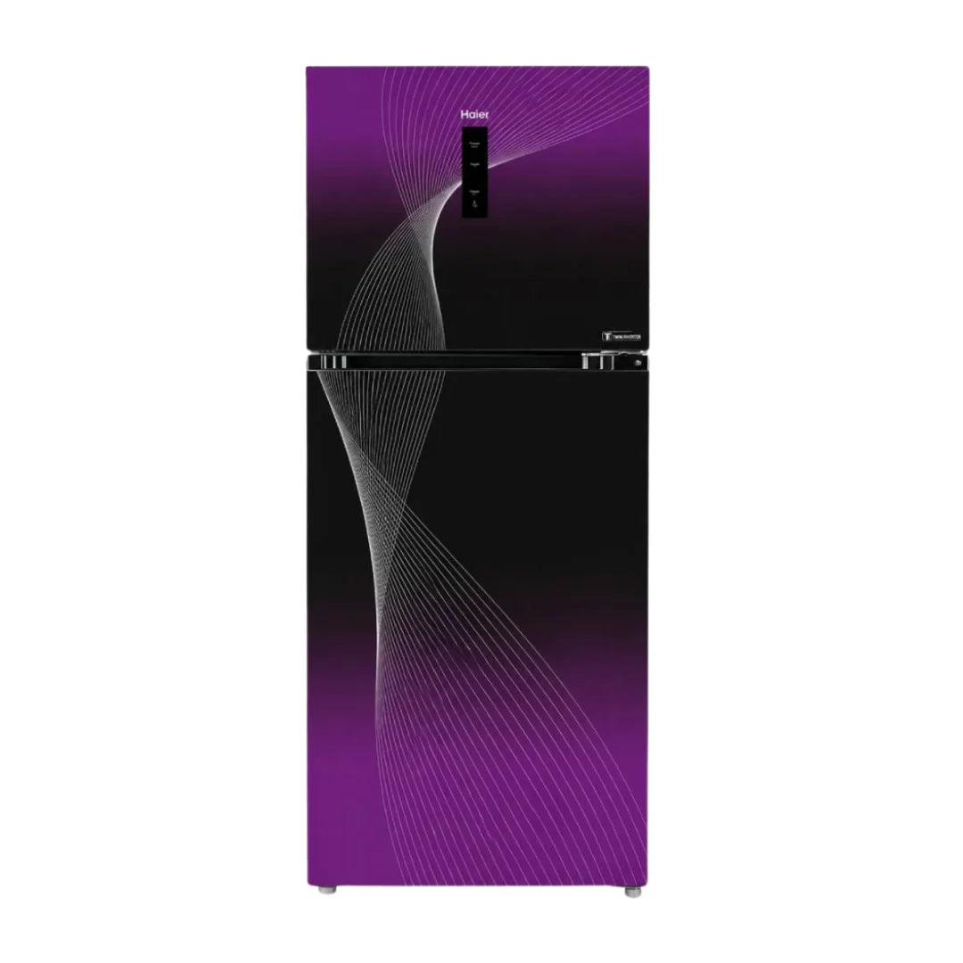HAIER TWIN INVERTER TOP MOUNT REFRIGERATOR Model HRF-418TIFPA (Purple)