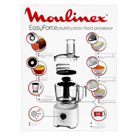 MOULINEX EASY FORCE FOOD PROCESSOR 2.4L Model FP247127