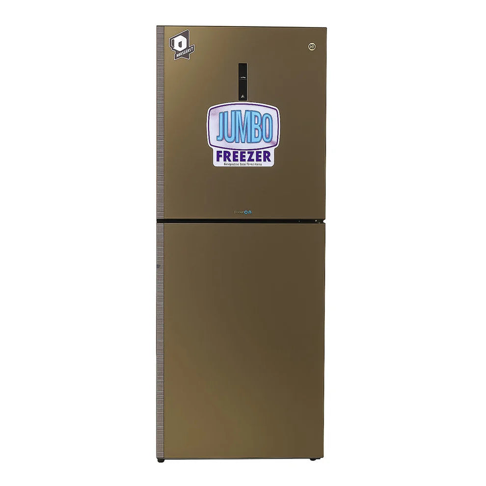 PEL 6360GD Silver Strip Gray Glass Door Inverter Refrigerator front view
