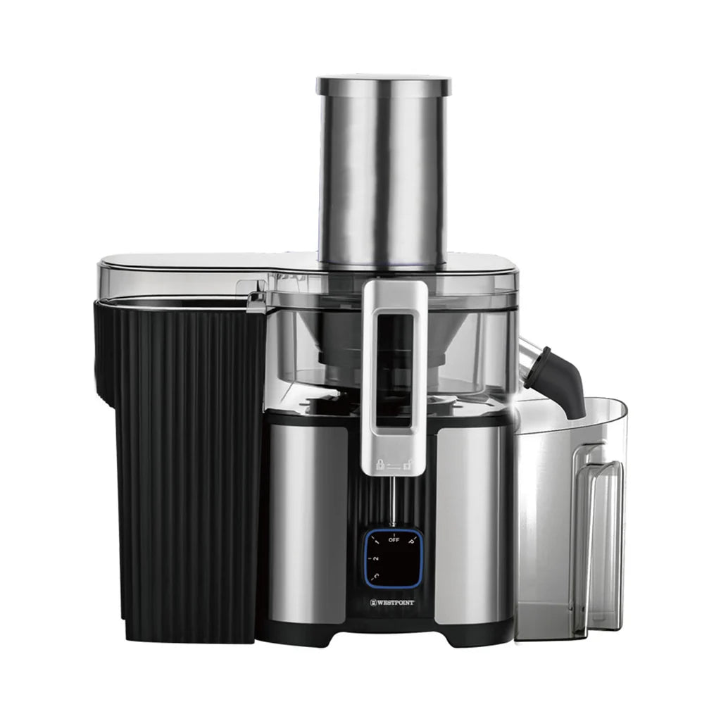 Westpoint WF-5164 professional power juicer in stainless steel with pulp collector and juice jug