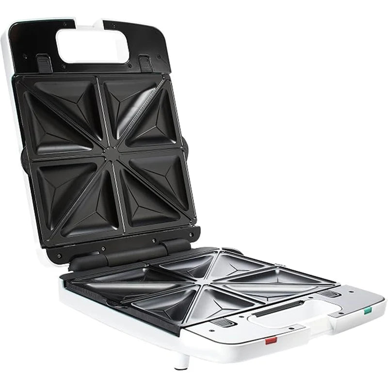 Kenwood SM740 open showing 4-slice triangular sandwich plates