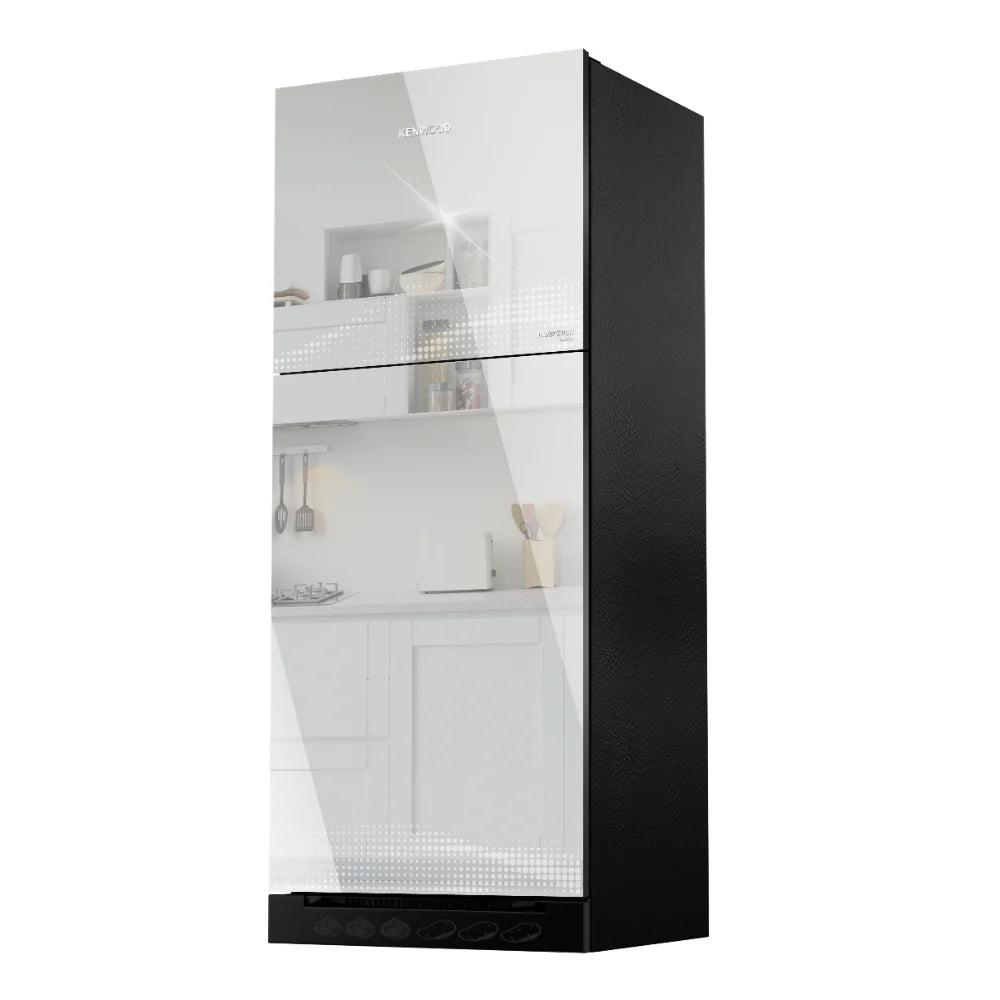 Kenwood 18 cu ft Mirror‑Glass Inverter Refrigerator Model KRF‑26657 GD MRG