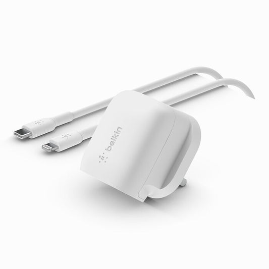 BELKIN 20W USB-C Wall Charger with USB-C to Lightning Cable Model WCA006MY1MWH-B5