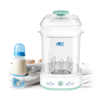 Anex AG-737 baby bottle sterilizer with baby feeding accessories