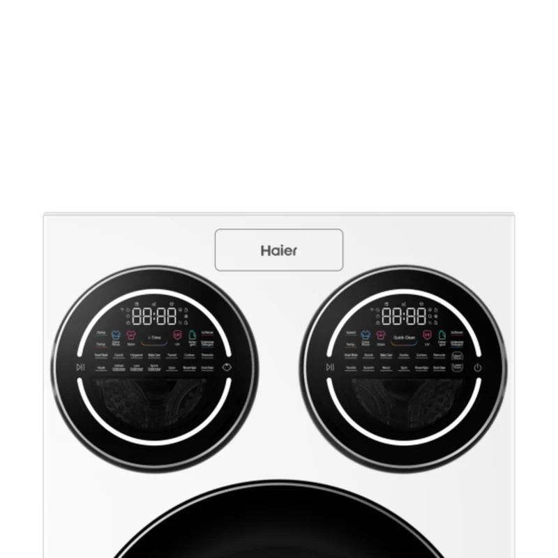 Haier Multiwash upper drum controls close-up