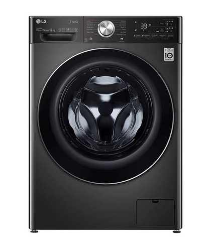 LG F4V9BWP2EE 12kg front load washing machine with door closed