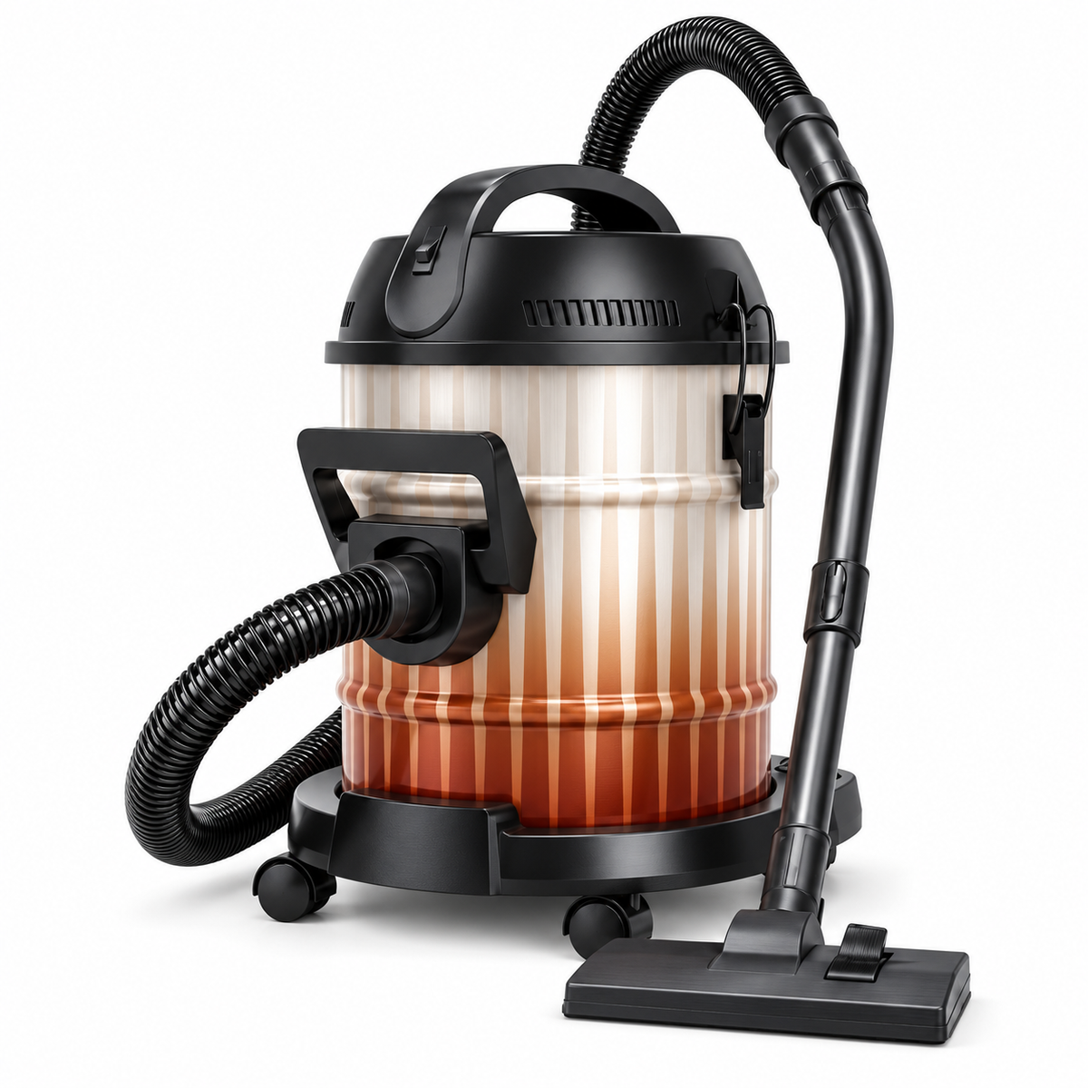 Signature VC700 drum-style vacuum cleaner with hose, extension tubes and floor head